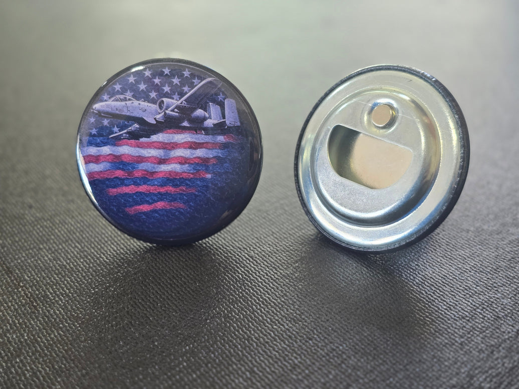 A-10 Warthog Patriotic Military Magnetic Bottle Opener