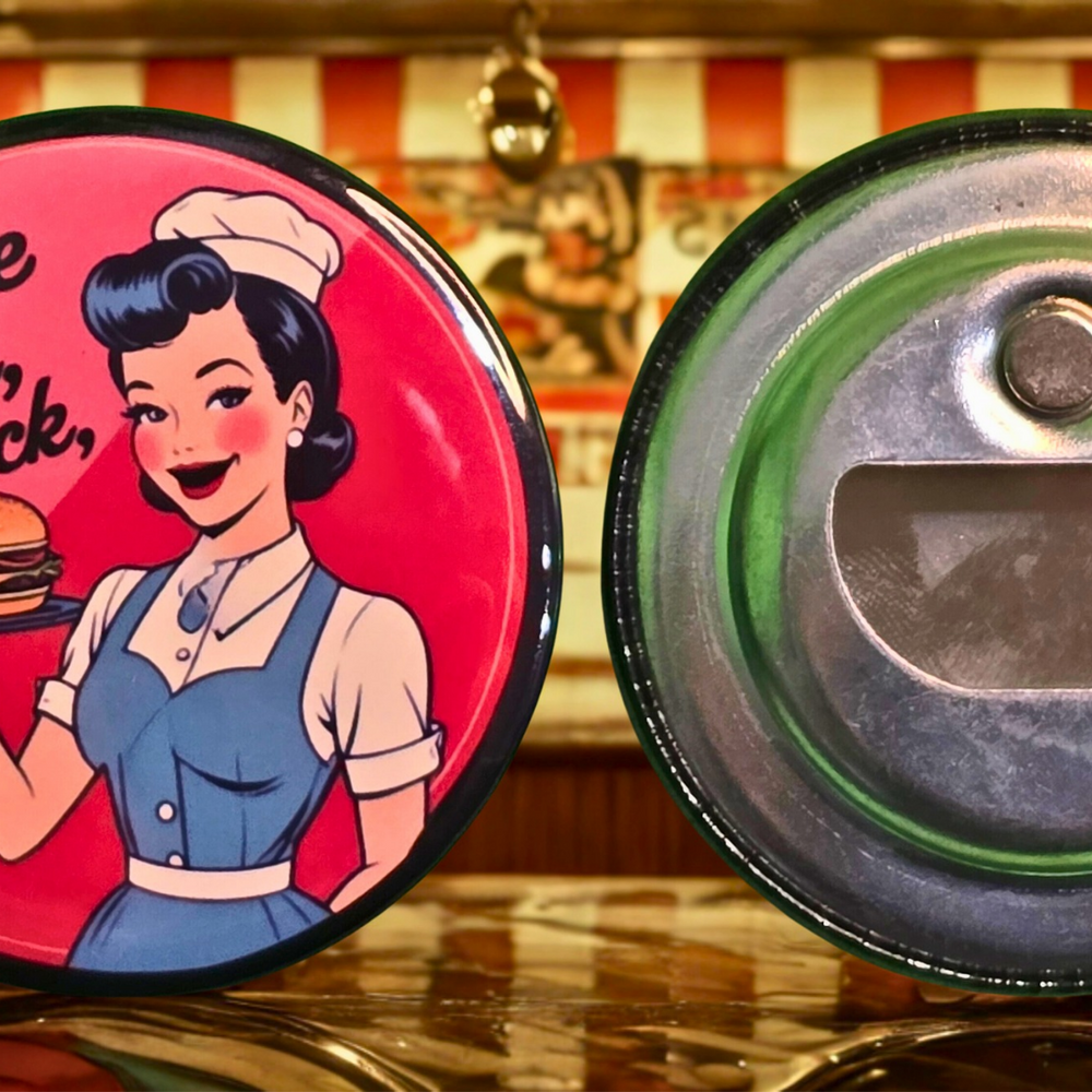 '50s Retro "Nice Rack, Jack" - Magnetic Bottle Opener (2.25 in)