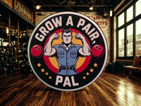 '50s Retro "Grow A Pair, Pal" 2.25-Inch Stamped Magnetic Bottle Opener