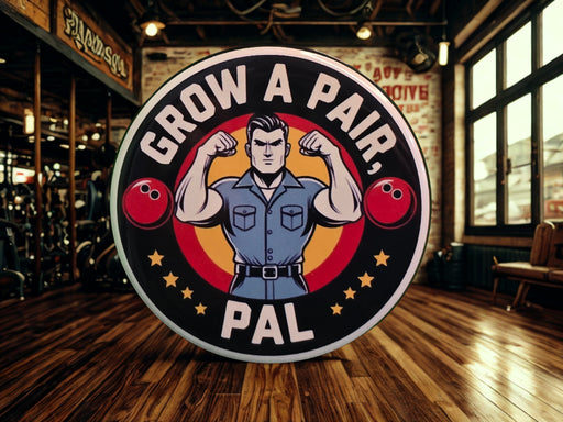 '50s Retro "Grow A Pair, Pal" 2.25-Inch Stamped Magnetic Bottle Opener