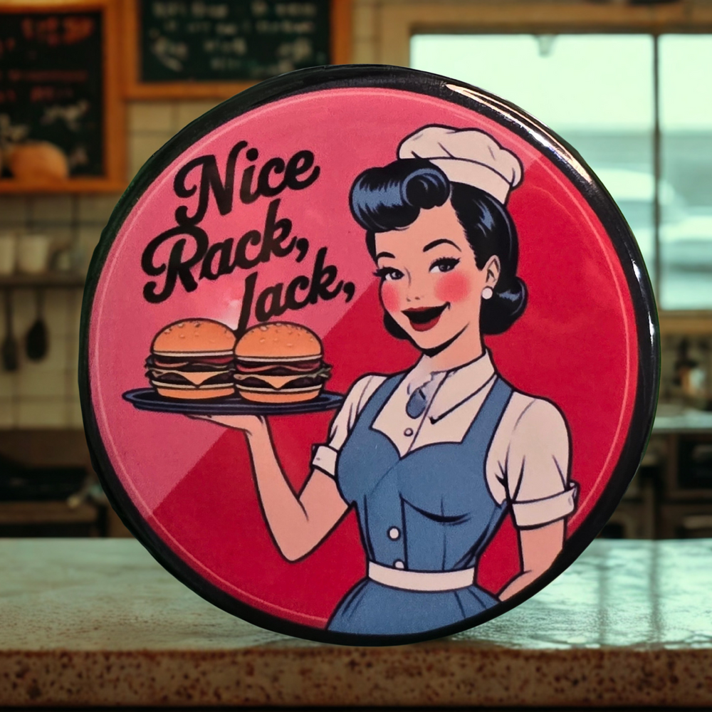'50s Retro "Nice Rack, Jack" - Magnetic Bottle Opener (2.25 in)
