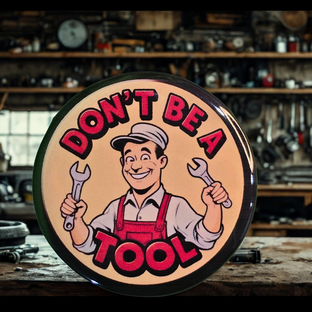 Don't Be a Tool - '50s Stamped Magnetic Bottle Opener (2.25 in)