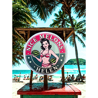 '50s Retro "Nice Melons, Helen"  2.25-Inch Stamped Bottle Opener