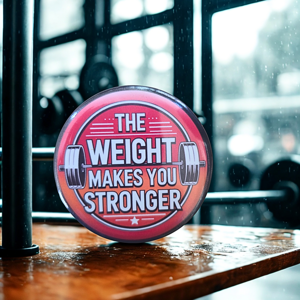 "The Weight Makes You Stronger - Motivational 2.25" Fridge Magnet Opener (2.25 in) (Copy)