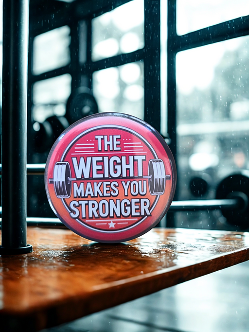 "The Weight Makes You Stronger - Motivational 2.25" Fridge Magnet Opener (2.25 in) (Copy)
