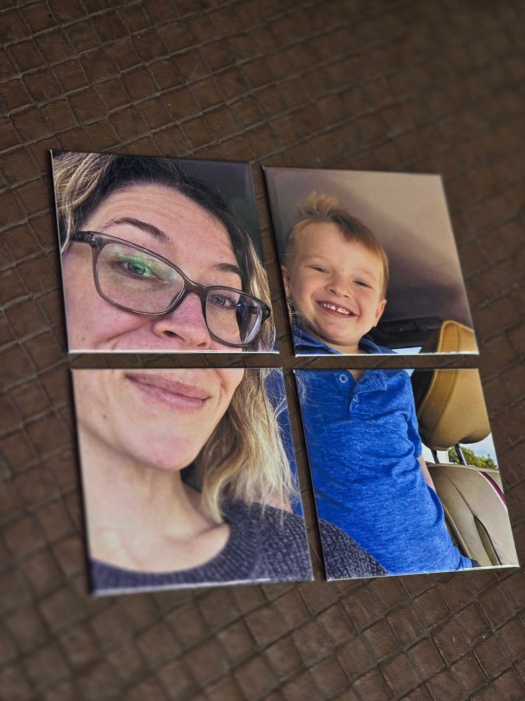 4-Piece Puzzle Magnet Set - separated pieces
